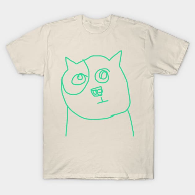 Cat Face T-Shirt by shigechan